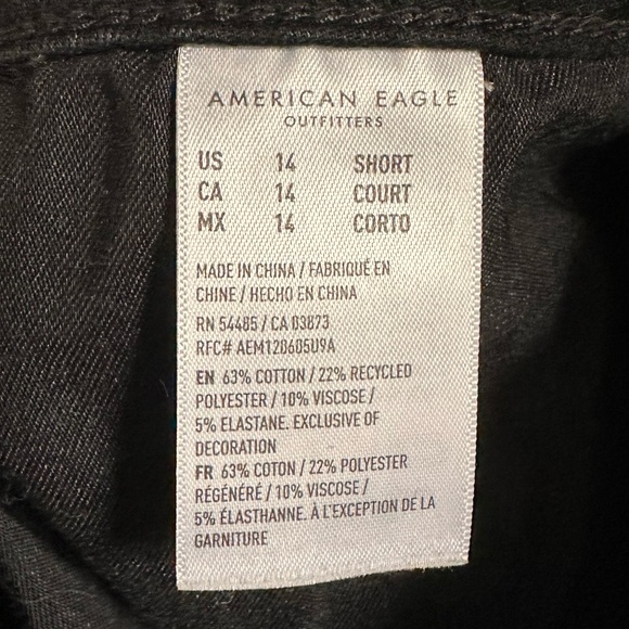 American Eagle black high-rise jegging size 14 short - Picture 2 of 5
